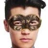 Maschera In Stile Veneziano Color Bronzo