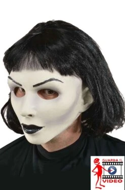 Maschera Mimo Donna Horror Con Capelli Qualità Professionale.