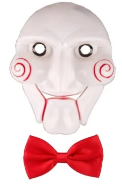 Maschera Burattino E Cravattino Papillon Rosso