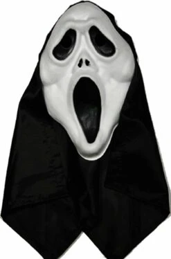 Maschera Screamer Face Of Ghost In Eva Con Cappuccio