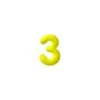 Numero Gonfiabile N 3 Per Compleanno Giallo