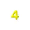 Numero Gonfiabile N 4 Per Compleanno Giallo