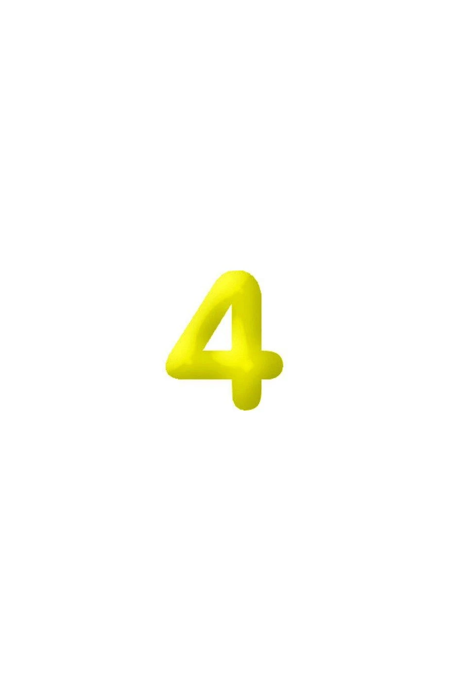 Numero Gonfiabile N 4 Per Compleanno Giallo