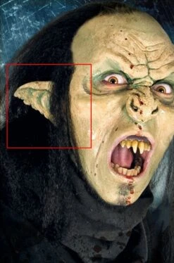 Protesi Orecchie Finte Orco Troll Mostro Verdi In Lattice Prostetica Professionale