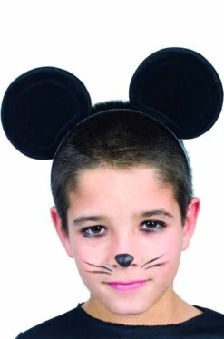 Orecchie Topolino In Plastica Montate Su Cerchietto