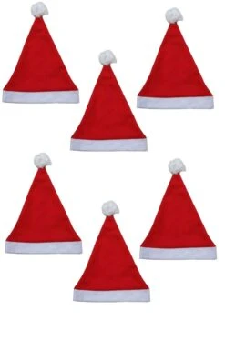 Pacchetto Offerta Sei Cappelli Da Babbo Natale Economici