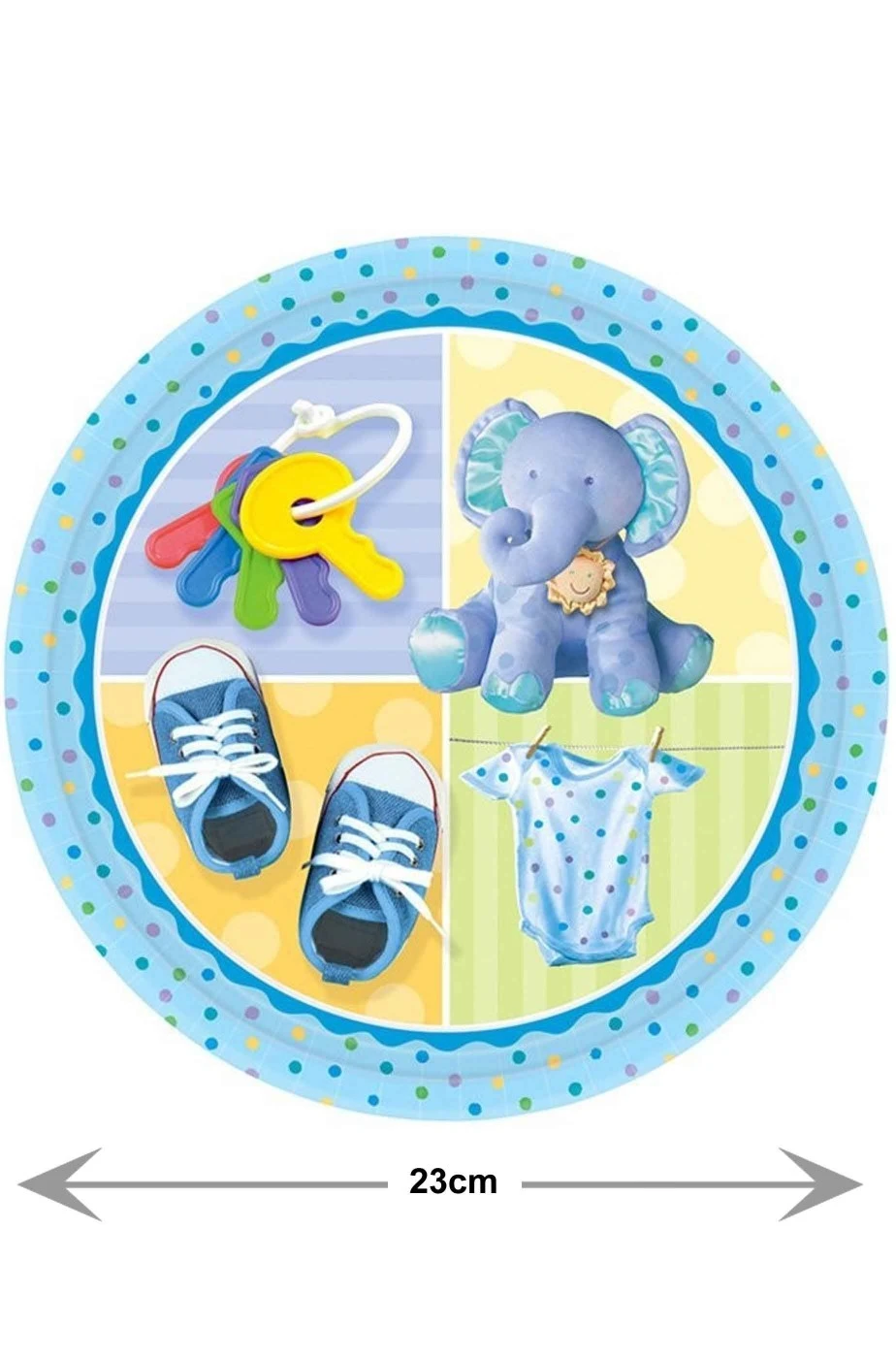 AMSCAN Pacchetto Festa Il Mio Primo Compleanno Per Bambino Con Elefantino - immagine 3