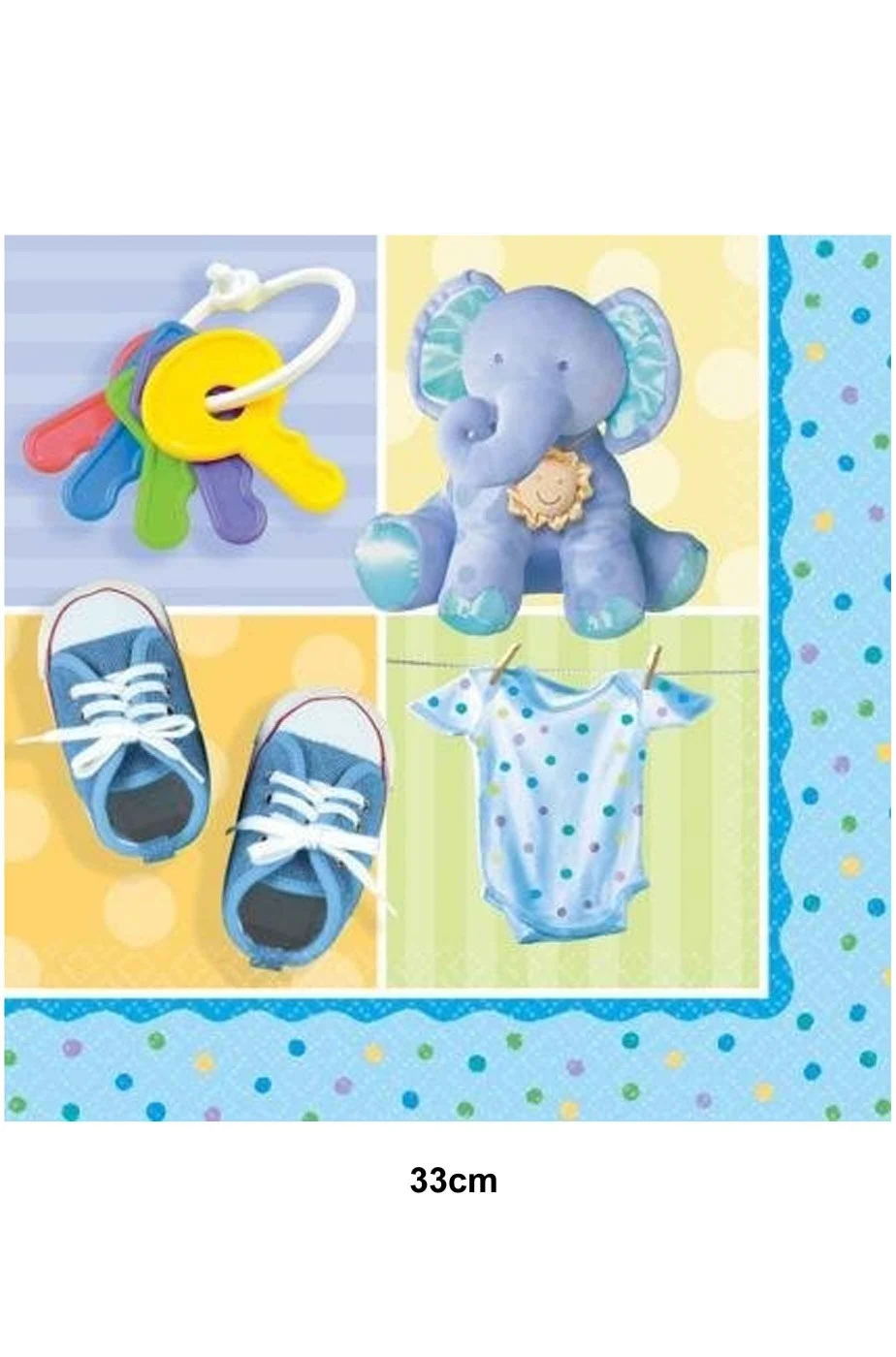 AMSCAN Pacchetto Festa Il Mio Primo Compleanno Per Bambino Con Elefantino - immagine 5