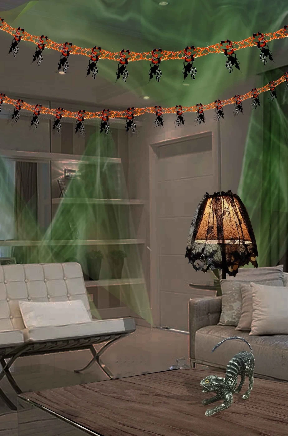 Pacchetto Risparmio Casa Decorazioni Halloween I Gatti Neri - immagine 2