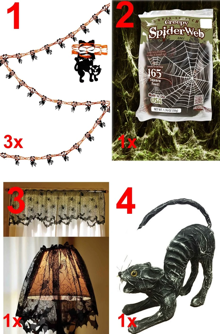 Pacchetto Risparmio Casa Decorazioni Halloween I Gatti Neri - immagine 3