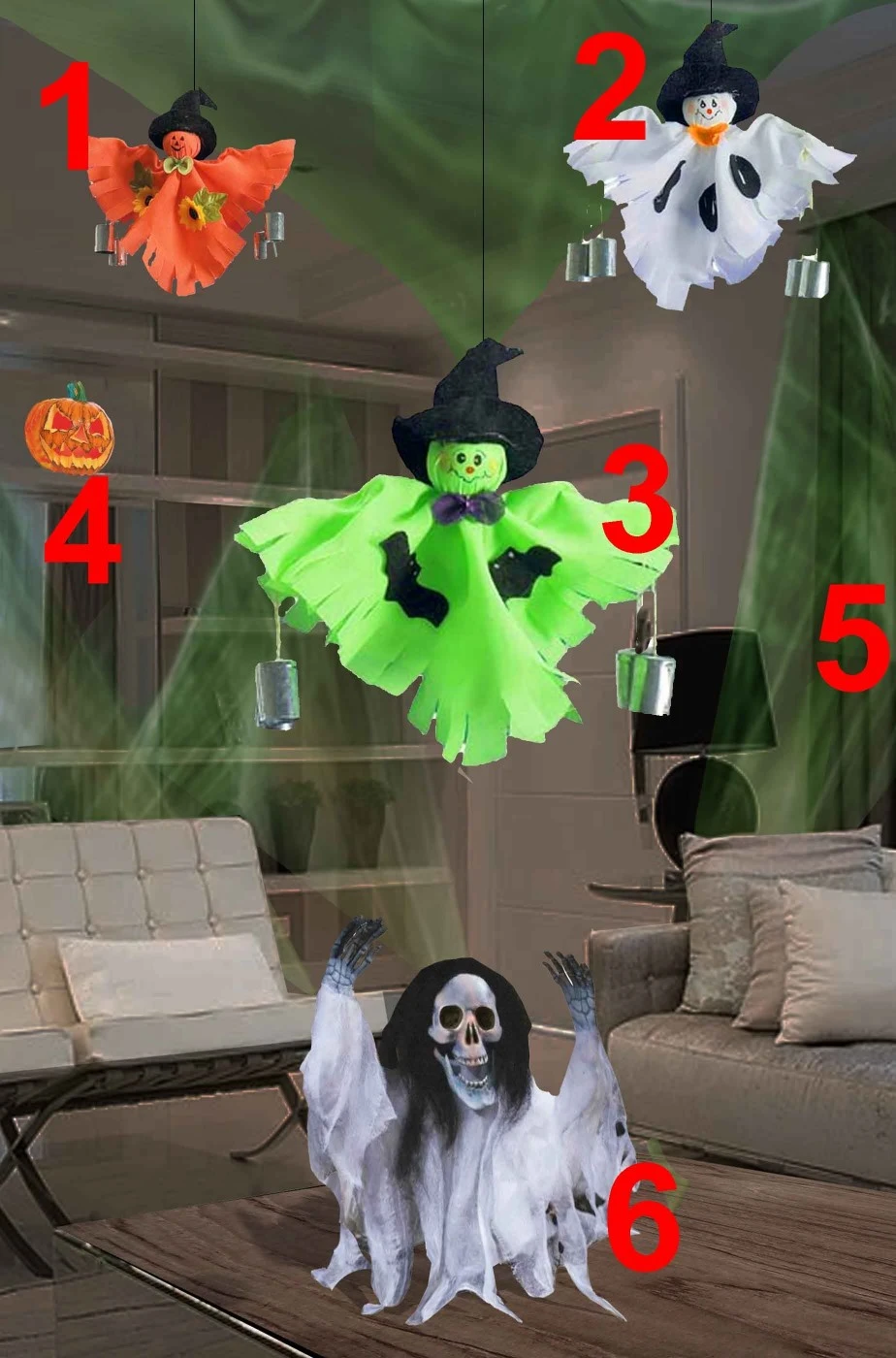 Pacchetto Risparmio Casa Decorazioni Halloween Casa Infestata - immagine 2