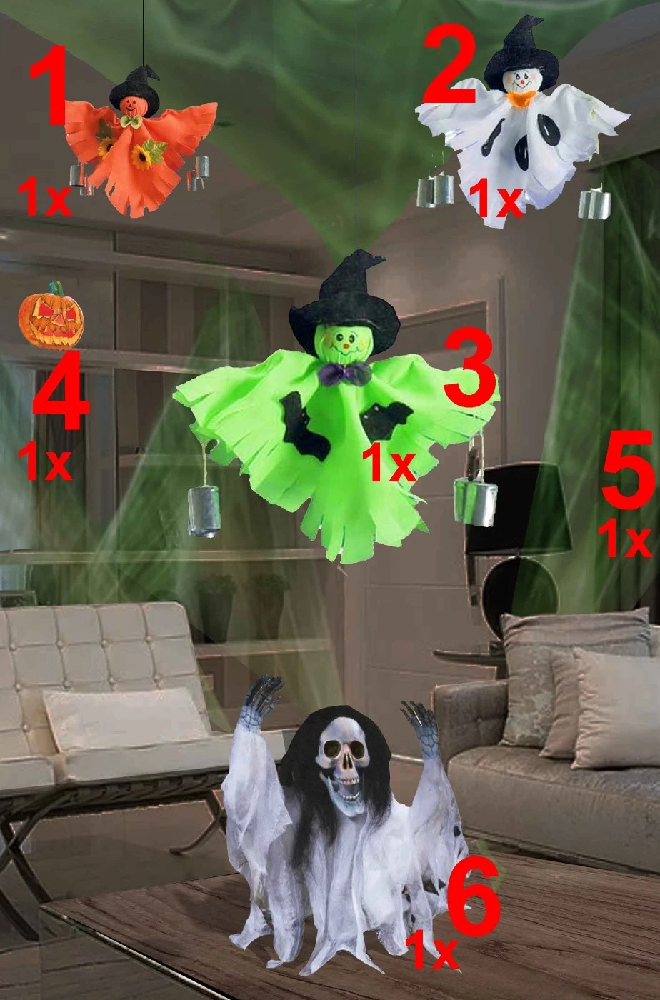 Pacchetto Risparmio Casa Decorazioni Halloween Casa Infestata - immagine 3