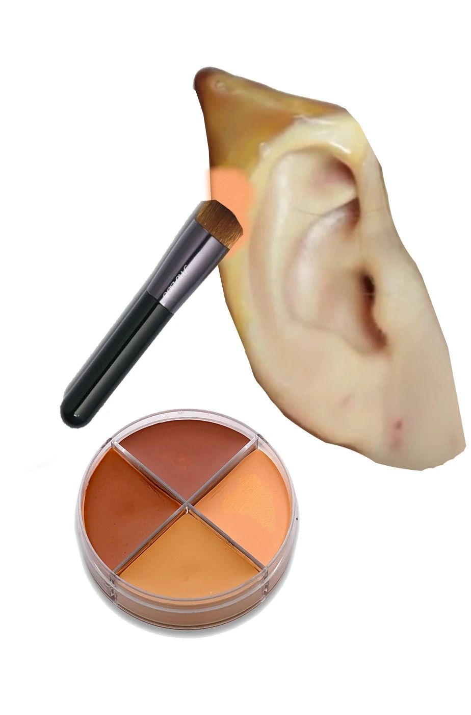 Trucco Teatrale Palette In Cialda 4 Colori Lupo Elfo Fauno Leprecauno - immagine 3