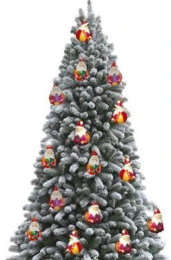 Palline Da Albero Di Natale Belle Di Gesso A Forma Di Babbo Natale