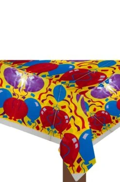 Palloncini Party Tovaglia In Plastica Gialla Con Palloncini 137x182cm