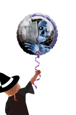 AMSCAN Palloncino Halloween Prismatico Da Gonfiare A Elio 45cm Scheletro