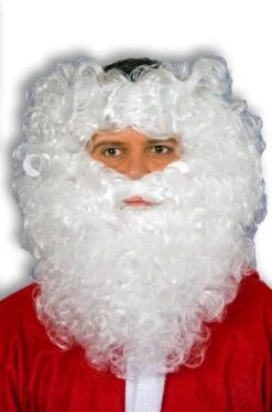 Set Parrucca Barba E Baffi Da Babbo Natale O Professore Nobile Vittoriano
