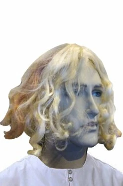 Parrucca Bionda Mossa Con Boccoli Corta Da Angelo Con Leggere Meches Rosse