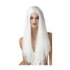 Parrucca Donna Bianca Lunga Senza Frangia 61cm