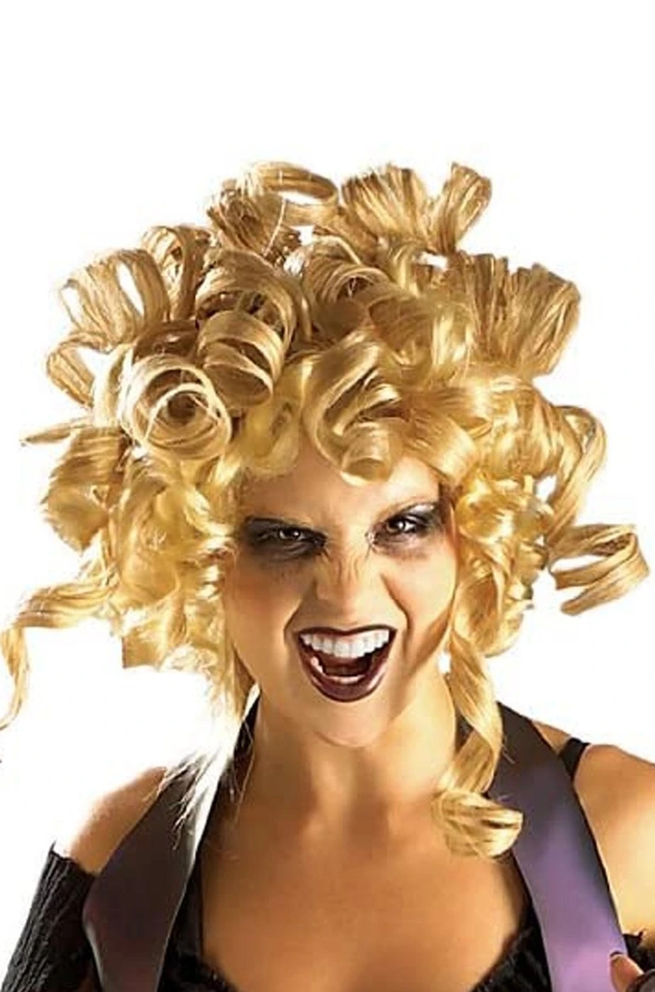 Parrucca Donna Bionda Con Boccoli Spirito Folle