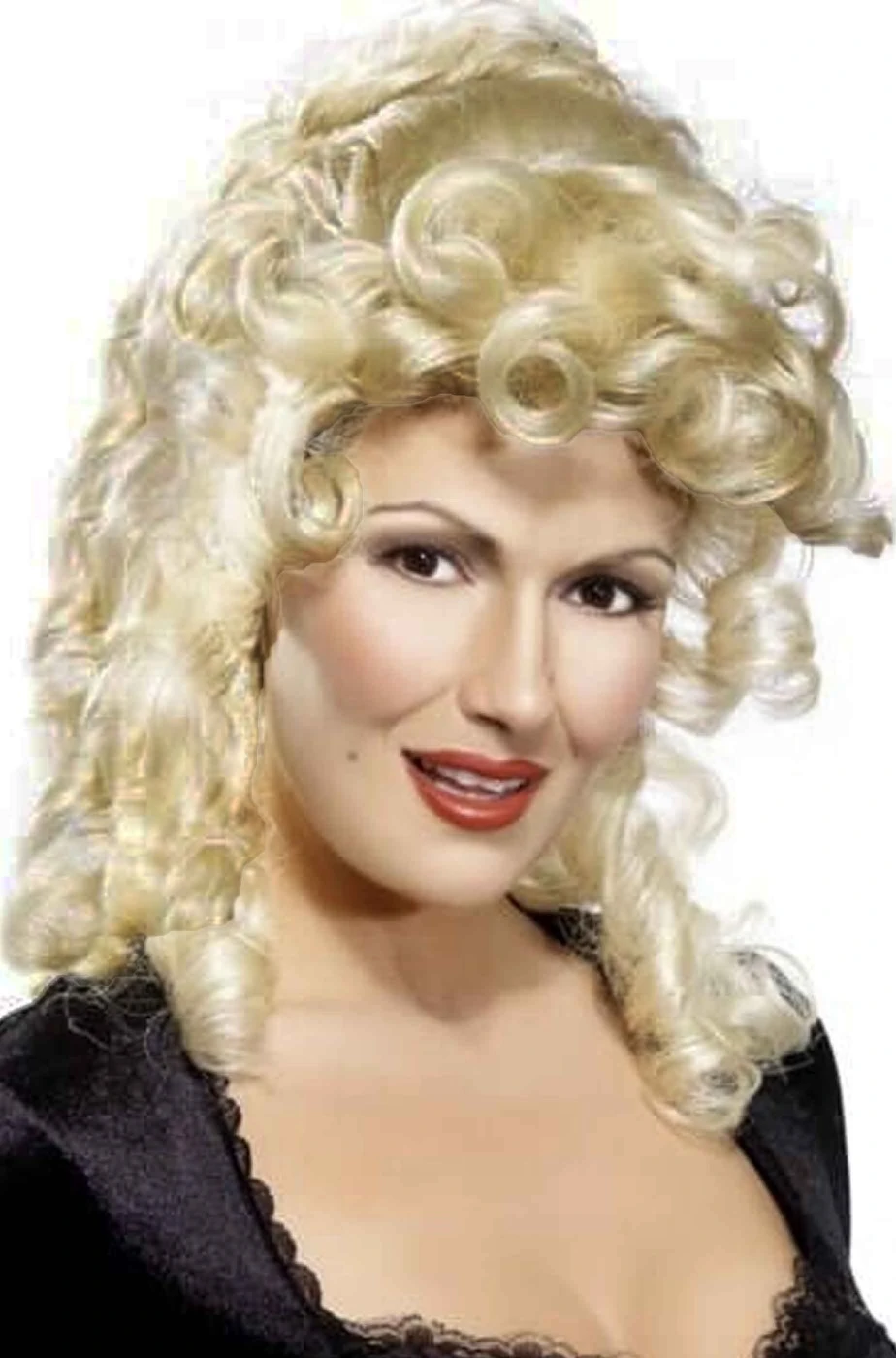 Parrucca Donna Bionda Corta Acconciatura Alta 700 Maria Antonietta Rococo