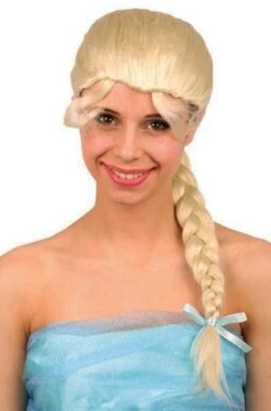 Parrucca Donna Bionda Liscia Con Treccia