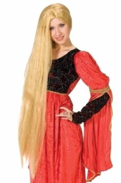 Parrucca Donna Bionda Liscia Lunghissima Ideale Per Legolas