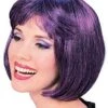 Parrucca Donna Corta Viola A Caschetto