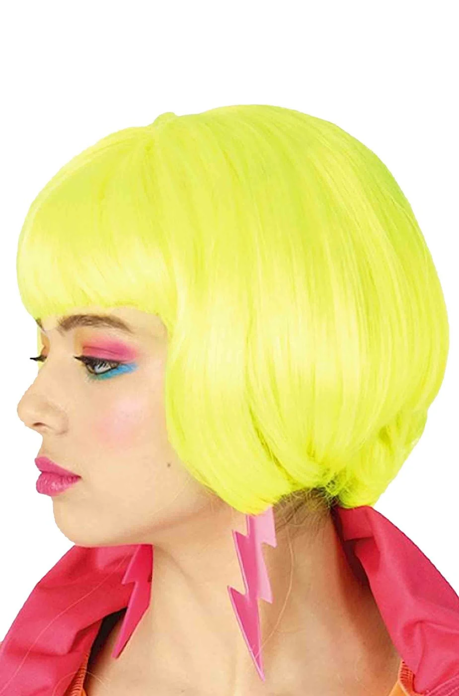 Parrucca Donna Gialla Corta A Caschetto