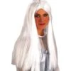 Parrucca Donna Lunga Bianca Liscia