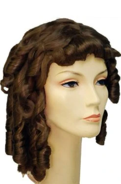 Parrucca Donna Lunga Marrone 700, Barocco Rococo