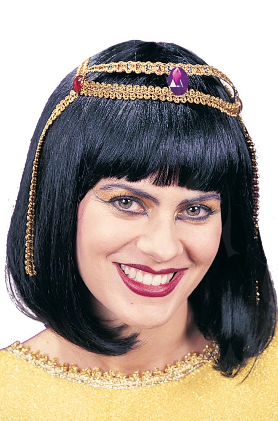 Parrucca Donna Nera Corta Cleopatra