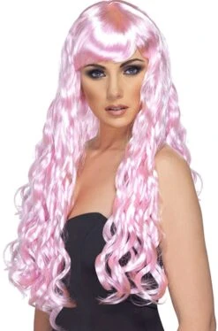 Smiffys Parrucca Donna Rosa Lunga Mossa Da Sirena Glamourama