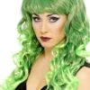 Smiffys Parrucca Donna Verde Lunga Mossa Con Frangia