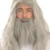 Set Parrucca E Barba Grigia Mago Gandalf O Merlino O Albus Silente