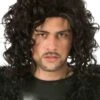 Parrucca Uomo Nera Mossa Senza Frangia Tipo Jon Snow