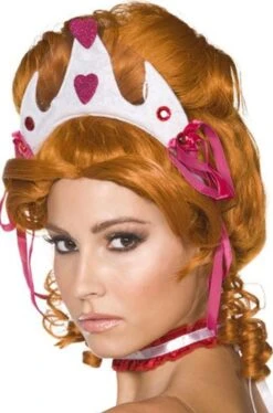 Smiffys Parrucca Regina Di Cuori Rebel Toon Con Coroncina