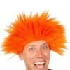 Parrucca Arancio Fluo Scalata Anni 80 Liscia A Punte Corta Troll Manga Anime Per Cosplay