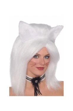 Parrucca Da Gatto Bianco Lunga Cats Con Orecchie