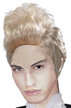 Smiffys Parrucca Uomo Corta Bionda XFactor Edward O Professore Matto