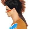 Smiffys Parrucca Uomo Marrone Corta Da Indiano O Mohicano De Luxe
