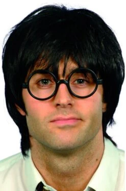 Smiffys Parrucca Uomo Nera Corta Con Occhiali Per Harry Potter