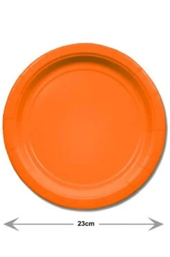 AMSCAN Piatti Party Di Carta Arancioni Piani Grandi 8 Piatti, 23cm