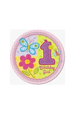 AMSCAN Primo Compleanno Bambina Party Piatti Carta 8pzx12cm