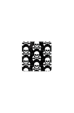 Halloween Party Jolly Roger Piatti Di Carta Con Teschio 18pzx18cm