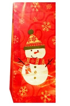 AMSCAN Sacchetti Per Regali Di Natale In Nylon Con Pupazzi E Fiocchi Di Neve