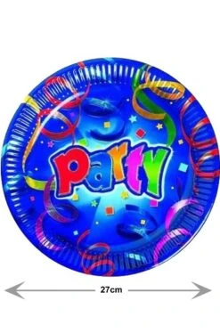 AMSCAN Blu Party Piatti Piani Di Carta Primo O Secondo Blu 8pzx27cm