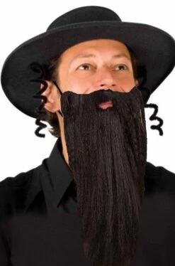 Set Cappello E Barba Lunga Da Rabbino Ebreo Ordodosso