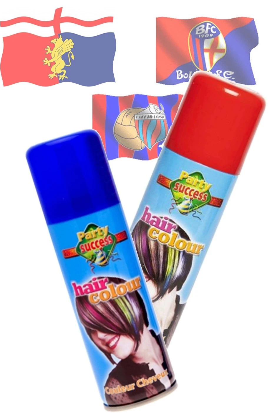 Colore Per Capelli Set Harley Quinn E Tifoso Di Genoa Bologna Catania - immagine 2