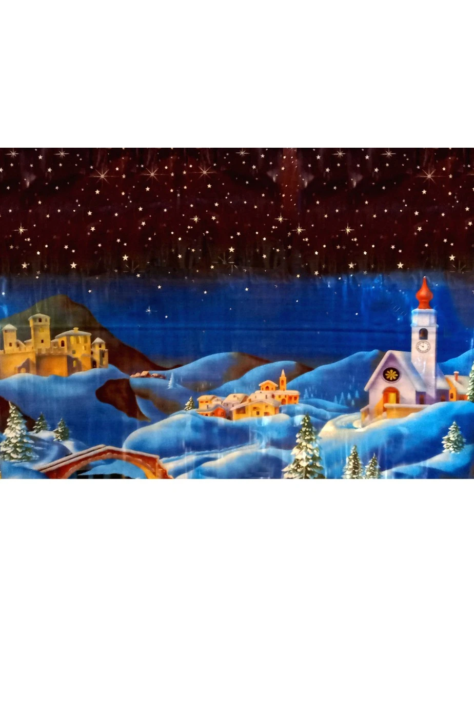 Sfondo Natalizio Per Vetrine, Ambientazioni Di Natale O Presepe